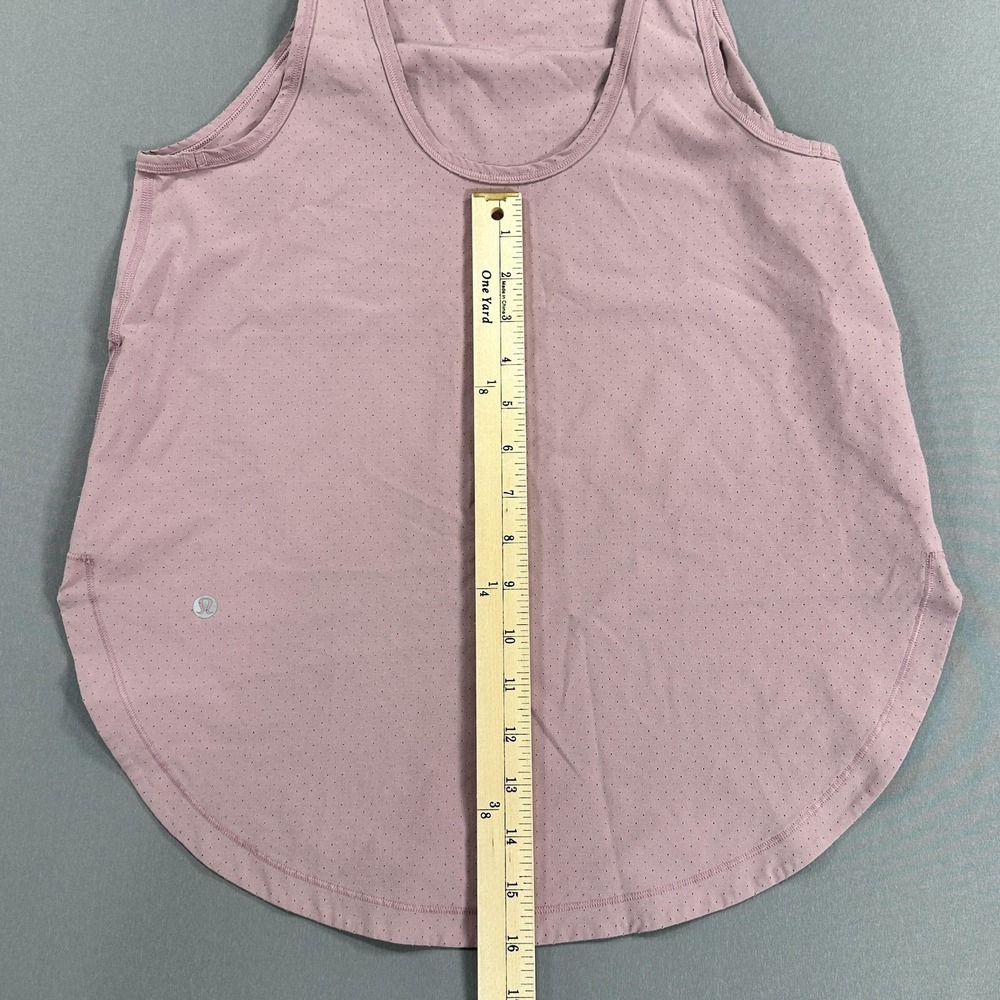 Lululemon Tank Top Womens Apx:Medium Pink Perforated Racerback Athletic Running - Picture 6 of 7